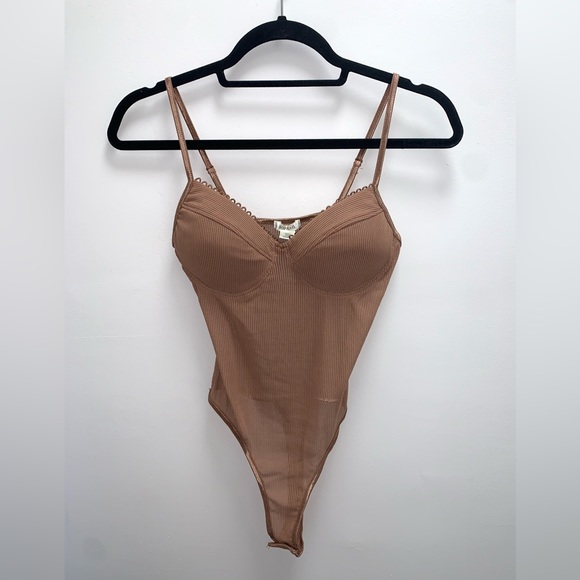 Bozzolo Brown Mesh Bodysuit Size Small - Picture 1 of 4
